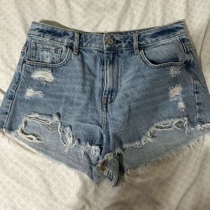 PacSun blue jean shorts.